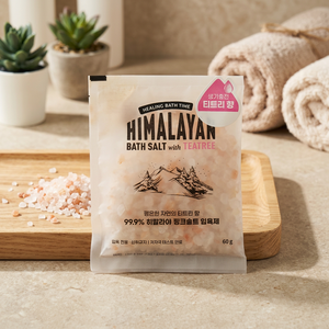 Sel de bain rose de l'Himalaya 60g avec un parfum rafraîchissant d'arbre à thé - Product Image 3