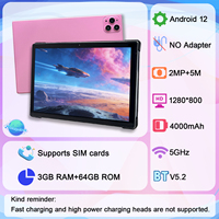 Tablet Baru 10.1" 2-in-1 Octa Core MTK Android 12 1280x800 3GB RAM 64GB ROM WiFi 5G GSM USB-C Keyboard Bisnis Penggunaan Profesional