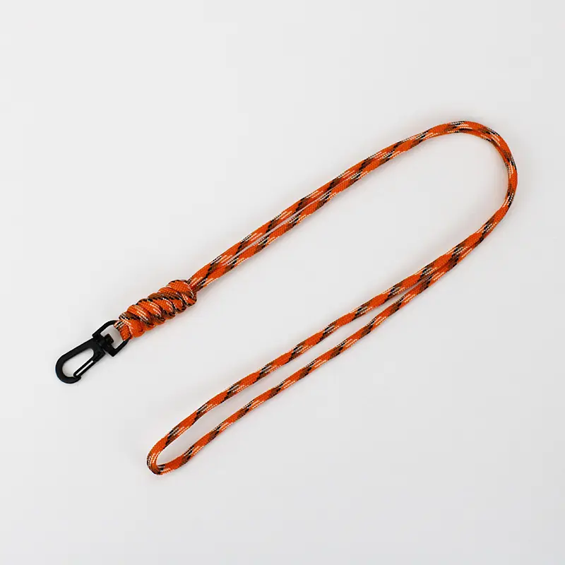 Groothandel Heavy Duty Gevlochten Paracord Halsband Touw Parachute Ketting Geweven Gevlochten Karabijnhaak Lanyards