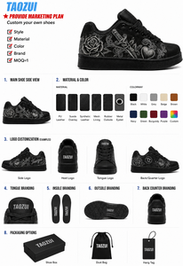 Zapatillas <span class=keywords><strong>de</strong></span> Diseño para Hombre, con Logotipo Personalizado, Bordado <span class=keywords><strong>de</strong></span> Rosa Gótica, Modernas, Transpirables y Cómodas, al por Mayor - Product Image 5