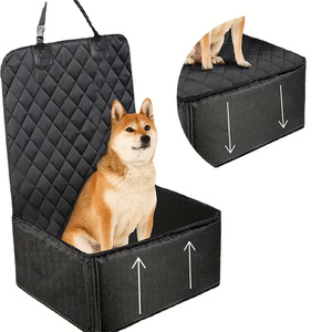 Siège d'auto pliable pour animaux de compagnie Siège rehausseur de voiture de voyage pour animaux de compagnie Coussin double face lavable et poche de rangement Produits pour chiens - Product Image 4
