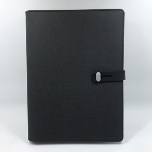 Thiết Kế Mới Ngân Hàng Điện Phí Máy Tính Xách Tay Với Đèn Và Sạc Không Dây Tùy Chỉnh Logo Bìa A5 Pu Máy Tính Xách Tay Da - Product Image 2