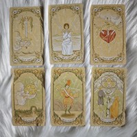 Impression personnalisée d'œuvres d'art familiales, cartes illustrées en couleur, papier cartonné épais, jeu de tarot oracle