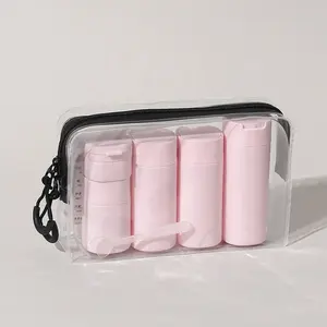 Contenitori da viaggio flaconi rosa 100ml 80ml 50ml 15g riutilizzabili da viaggio articoli da toeletta flaconi per lozione