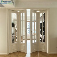 Portes pliantes pour salon et cuisine, cloisons pliantes en verre, isolation intérieure de villa, portes pliantes en verre pour entrée de patio