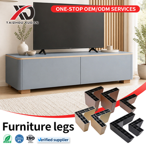 Pieds de meubles en plastique PP XUDAN à hauteur personnalisable, en forme de L, imitation bois, pour canapé et armoire, avec plusieurs tailles et un support robuste - Product Image 5