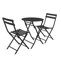 Meubles d'extérieur, table et chaises pliantes en fer, style moderne et simple, pour cour, balcon, café, parc