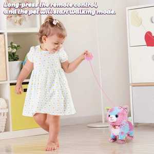 Peluche électronique interactive super douce pour la <span class=keywords><strong>marche</strong></span> Robot qui aboie laisse <span class=keywords><strong>de</strong></span> chat éclairage LED charge USB animal en peluche créatif - Product Image 2