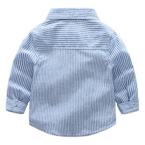 Nouvelle chemise à manches longues en coton rayé brodée de papillons pour garçons, de qualité supérieure, Bloemen - Product Image 6