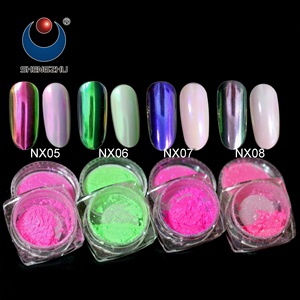 <span class=keywords><strong>Poudre</strong></span> de pigment <span class=keywords><strong>effet</strong></span> aurore sirène chrome série NX pour le frottement des ongles, vernis à ongles gel, laque à ongles - Product Image 1