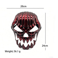 Masque demi-visage HLC pour la saison d'Halloween, masque de cosplay d'horreur, masque de fête costumée, masque de terreur pour adulte