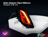 Lampu Sein LED Depan E-MARK JPA VIRTU untuk Skuter Piaggio VESPA SPRINT Primavera 150 LX 125 S125