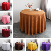 120 pouces Polyester rond personnalisé blanc fête mariage nappe nappes pour les événements