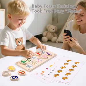 Montessori sớm giáo dục toán học đồ chơi cho trẻ em số màu sắc công nhận hình dạng phù hợp với toán học đếm Hội Đồng Quản Trị cho bé trai cô gái - Product Image 3