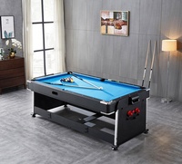 Table de jeux multifonction 4-en-1 à prix abordable : billard, hockey sur air, tennis de table et plateau de salle à manger