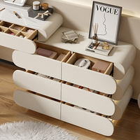 Coiffeuse d'angle au design moderne Bureau de maquillage Mobilier pour la maison Chambre de luxe Tables de toilette en bois avec miroir et éclairage