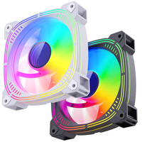 Ventilador de PC ZF120 de 6 Pines, 120 mm, RGB Blanco, con Rodamiento Fluido, 5V, Espejo Infinito, 20dBA, Silencioso, 1500 RPM, para Juegos