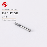 Fraise à queue carrée de haute précision, revêtue d'étain, 4 dents, en carbure, certifiée CE, OEM/ODM Allemagne pour usinage CNC