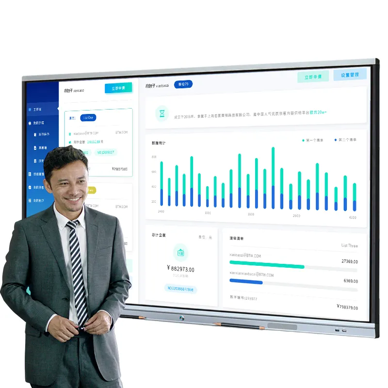 LT 86 Inci Monitor Layar Sentuh SKD Panel Datar Interaktif untuk Sekolah dan Bisnis