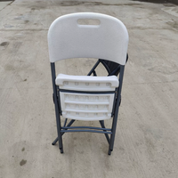 Chaise pliante en plastique HDPE résistant aux taches, avec structure en acier, facile à nettoyer, pour banquets, mariages, événements, jardins et lieux extérieurs