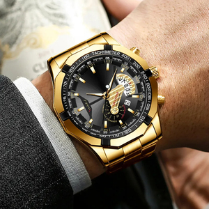 Montres étanches en acier inoxydable sport <span class=keywords><strong>semaine</strong></span> date lumineuses de luxe personnalisées pour hommes - Product Image 3