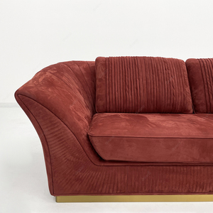 Juego de Muebles de Lujo para Sala de Estar de Hotel, Tapizado en Tela de Gamuza, de 1, 2, 3 y 4 Plazas, Colección DS-CHARISMA-01-GIORGIO, Directo de Fábrica - Product Image 3