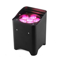 Projecteur LED PAR extérieur IP65 sans fil RGBWA VU 6 LED avec télécommande DMX IR et application pour scène, fête, spectacle, événement