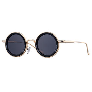 Gafas de Sol Redondas ZS-98317 con Marco Metálico Negro Unisex, Protección UV400 Clase 2, Lentes de Sol para Hombre y Mujer, Estilo Moderno - Product Image 3