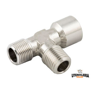 Accesorios en T hembra lateral de acero inoxidable Aignep 62430, 1/8 "-1/2" (10 piezas) - Product Image 1