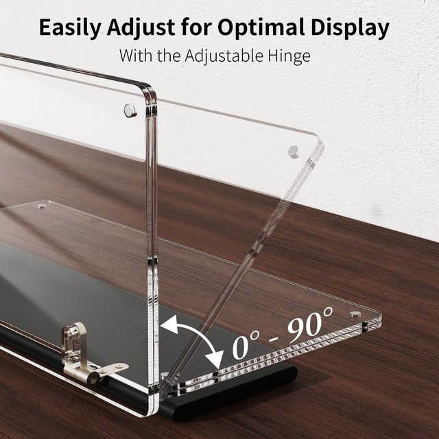 Factory Direct Sales for Trade Shows and Job Fairs Adjustable Stand Transparent Slant Back Display Stand Acrylic QR Code Stand