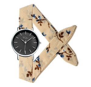 Women's Fashion Style Dress <strong>Watch</strong> Latest Design <strong>Interchangeable</strong> Summer Fabric <strong>Strap</strong> Replacement Bands Birthday Gift <strong>Set</strong> Relojes - Product Image 3