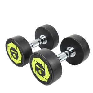 MDBuddy Round Head PVC Coated Dumbbell Set Premium <strong>Hand</strong> <strong>Weight</strong> with Steel Handle for Strength Training Commercial Use - Product Image 2