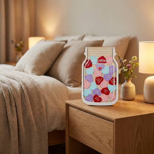Barattolo con motivi per cui ti amo e gettoni a forma di cuore |   Regalo Personalizzato per San Valentino |   Souvenir in Legno Personalizzato per Anniversario - Product Image 4