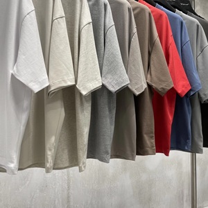 Camiseta de hombre 100% algodón de punto 230g con cuello redondo, oversize, manga corta, corte holgado y transpirable, antiarrugas. - Product Image 3