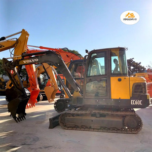 Miniexcavadora Volvo de 6 Toneladas para Uso Doméstico, Excavadora de Orugas con Motor EC60D/EC60C/EC55B/EC55C/EC18/EC80/EC140/EC210/EC240, Topadora - Product Image 1