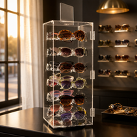 Support de Présentation Rotatif Verrouillable en Acrylique Écologique pour Lunettes de Soleil, Organisateur de Rangement pour Lunettes, Vente Directe Usine