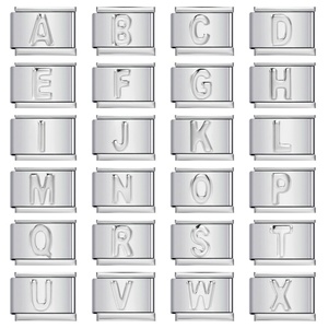 Nueva <span class=keywords><strong>Pulsera</strong></span> de Charms Italianos de Acero Inoxidable Chapada en <span class=keywords><strong>Oro</strong></span> de 18K, con 26 Letras Inglesas de la A a la Z, Diamantes DIY, Unisex - Product Image 6