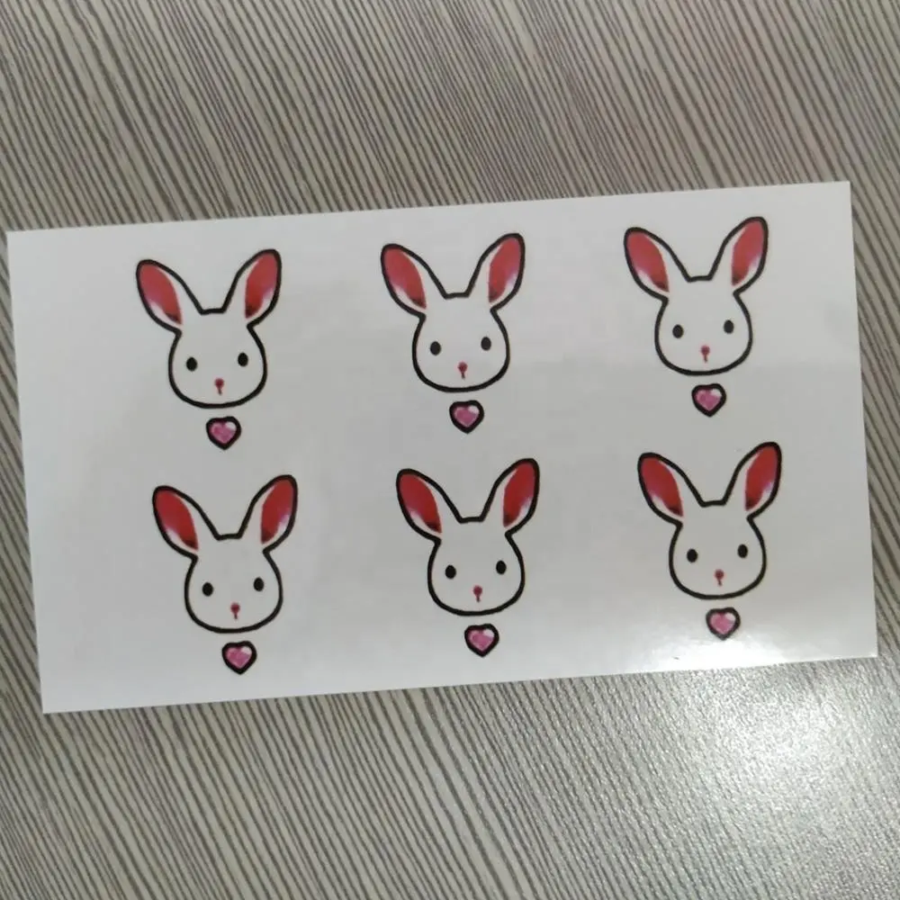Wholesale new design cute rabbit pattern body arm children tattoo stickers custom