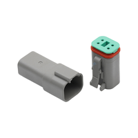 Conector Automotriz Impermeable de 4 Pines, Carcasa de Plástico Gris, Enchufe Eléctrico para Automóvil, Uso en Cableado de Vehículos
