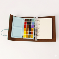 BOMEIJIA OEM et ODM – Kit de peinture aquarelle portable avec palette de voyage haut de gamme et papier aquarelle pour artistes