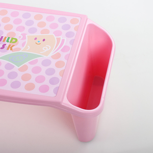 Plástico estable niños estudio portátil patrón personalizado rosa azul niños mesa de estudio de plástico con almacenamiento lateral - Product Image 5