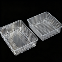Boîte à blister antidérapante sur mesure avec plateau en plastique texturé gaufré, emballage jetable pour la mise en place de produits de boulangerie