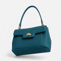 Sac fourre-tout de luxe personnalisé en cuir véritable, tendance estivale, grande capacité, sac à main bleu paon, sac à bandoulière pour femme