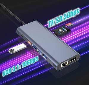 Hub USB-C de 14 Puertos con Puerto de Pantalla Dual HD 4K60hz, RJ45 1000Mbps, USB3.2 10Gbps, Estación de Acoplamiento 14 en 1 - Product Image 5