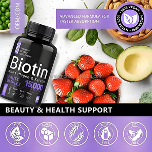 Nhãn hiệu riêng chăm sóc tóc chăm sóc da và chăm sóc móng tay sản phẩm cho người lớn Biotin Collagen và <span class=keywords><strong>keratin</strong></span> thực phẩm bổ sung - Product Image 4