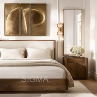 Nouveau design, canapé-lit rembourré en bois massif de style moderne, personnalisable pour chambre à coucher et salon