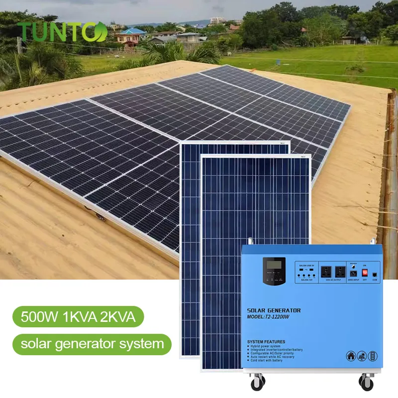 Generador de energía solar portátil para el hogar, mini panel solar y lámpara de 500W, la mejor oferta