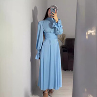 Vente en gros 2024 - Kaftan Ramadan pour femmes - Vêtements islamiques de Dubaï - Robes longues modestes pour femmes - Robes de soirée musulmanes - Abaya en satin pour femmes