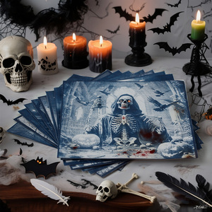 Kit de cyanotype sur le thème d'Halloween, 45 papiers, 9 films, <span class=keywords><strong>loup</strong></span>-<span class=keywords><strong>garou</strong></span>, clown, vampire, planche A6 avec tutoriel en anglais - Product Image 2