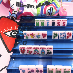 Modern Luxury <strong>Marshmallow</strong> Pink Mahjong Tiles 160Pcs Portable Durable Water Resistant Non-Toxic 4 Players <strong>Lucky</strong> <strong>Charms</strong> Acrylic - Product Image 2
